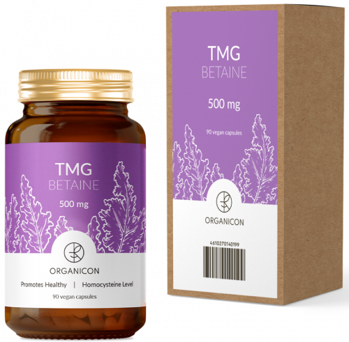 Organicon TMG BETAINE (Триметилглицин)  90 капсул