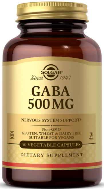 Solgar GABA 500 mg Vegetable Capsules 50 капсул