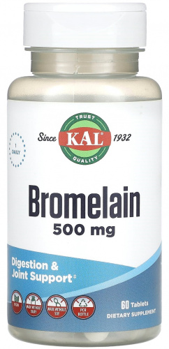 KAL Bromelain 500 мг (Бромелаин) 60 таблеток