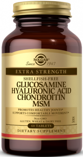 Solgar Glucosamine Hyaluronic Acid Chondroitin MSM (Shellfish-Free) Tablets 60 таблеток
