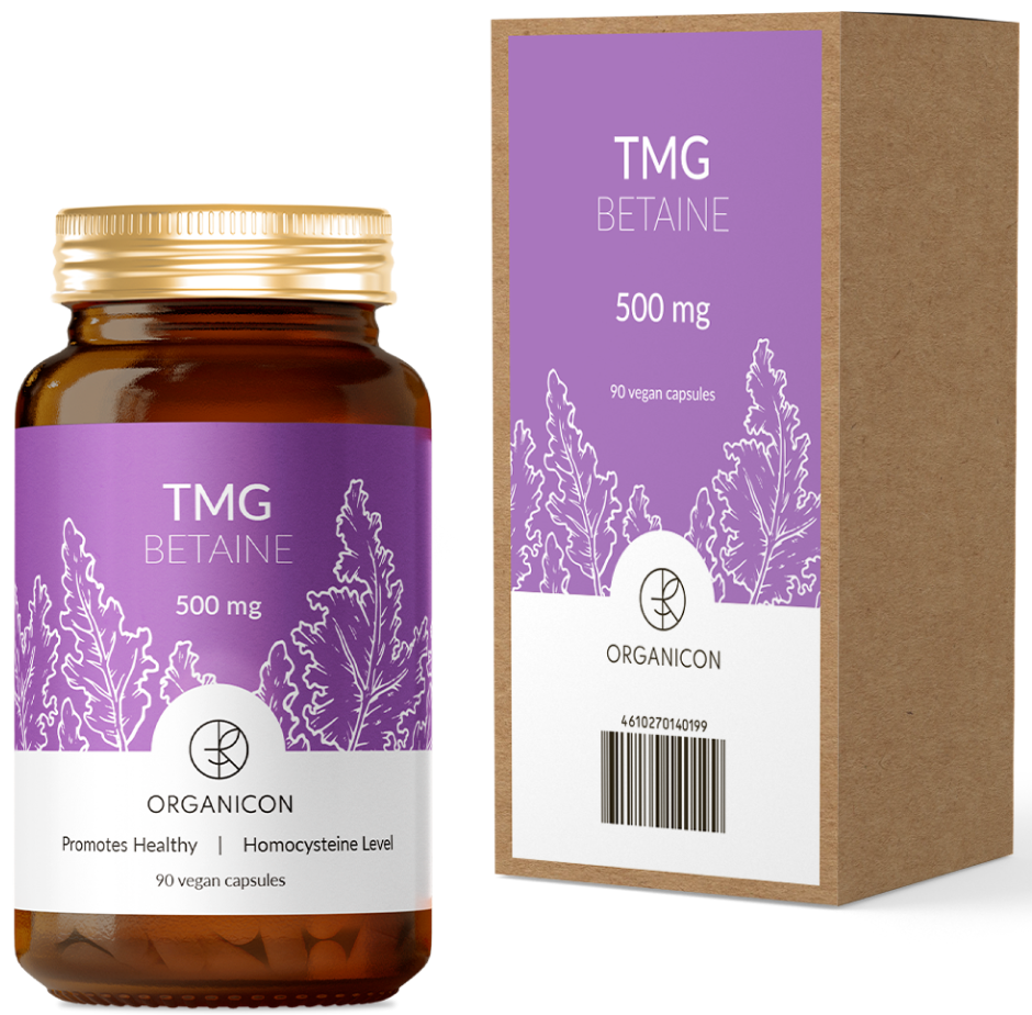 Organicon TMG BETAINE (Триметилглицин)  90 капсул