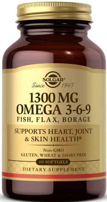Solgar 1300 mg Omega 3-6-9 Softgels 60 капсул