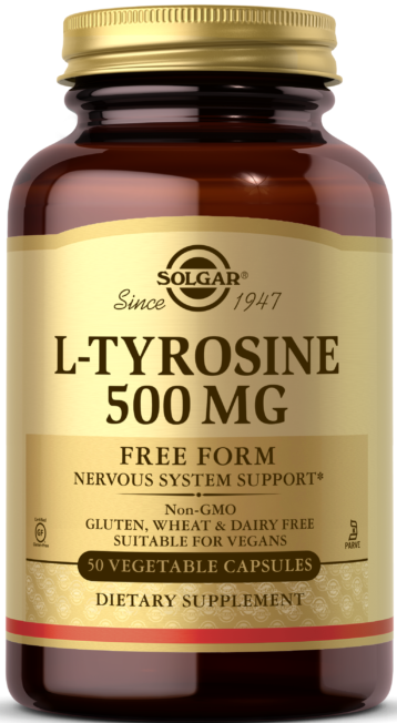 Solgar L-Tyrosine 500 mg Vegetable Capsules 50 капсул
