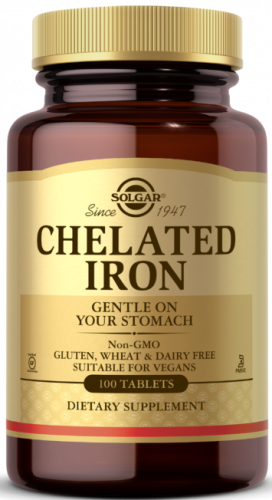 Solgar Chelated Iron Tablets 100 таблеток