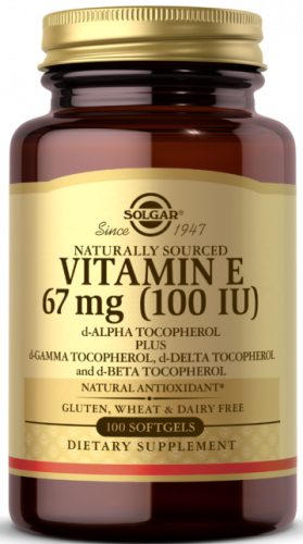 Solgar Vitamin E 67 MG (100 IU) Mixed Softgels 100 капсул