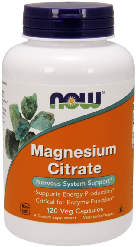 NOW Magnesium Citrate Veg Capsules 120 капсул