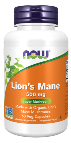 Now Lions Mane Mushroom (Ежовик гребенчатый) 60 капсул