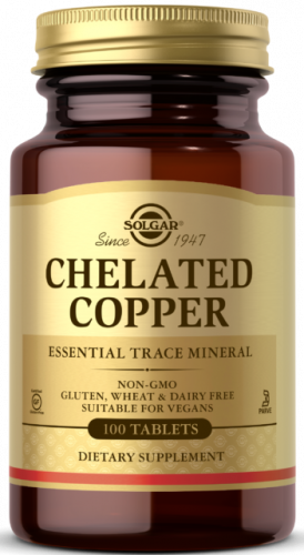 Solgar Chelated Copper Tablets 100 таб.