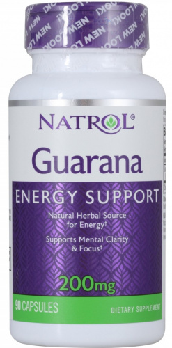 Natrol Guarana 200 мг 90 капсул