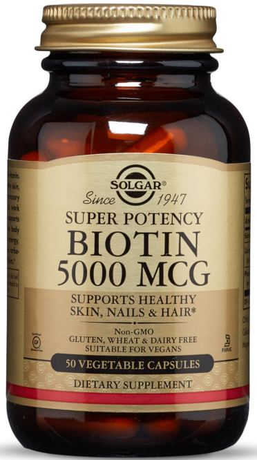 Solgar Biotin 5000 mcg Vegetable Capsules 100 капсул