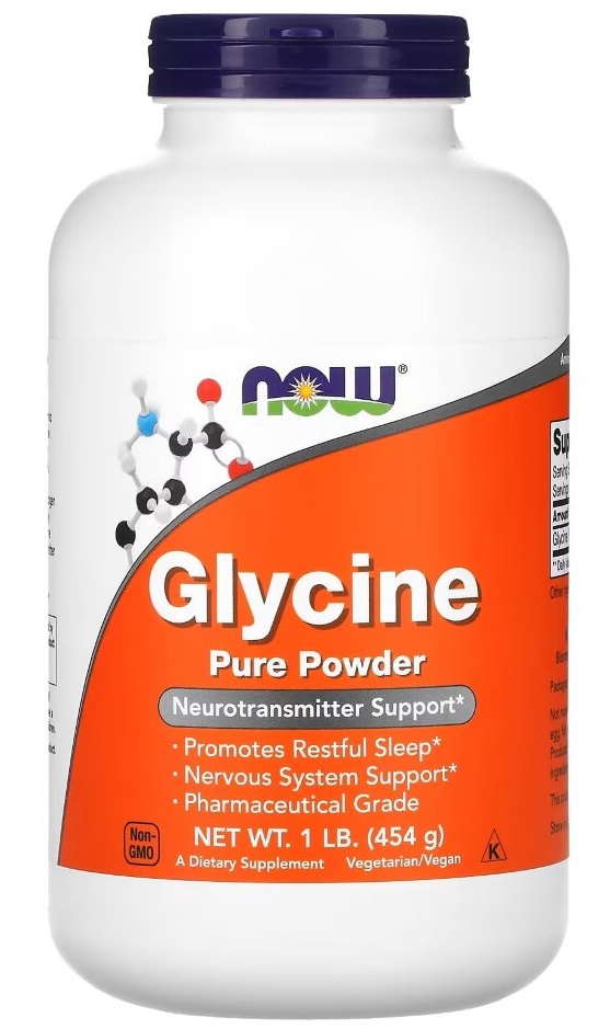 NOW Glycine Pure Powder 454 грамма