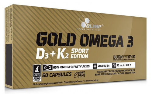 Olimp Gold Omega 3 D3 + K2 Sport Edition 60 капсул