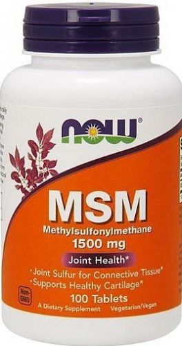 NOW MSM 1500 mg 100 таблеток