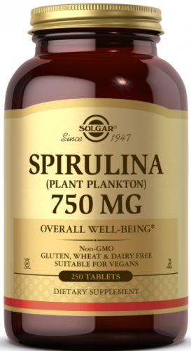 Solgar Spirulina 750 mg Tablets 250 таблеток