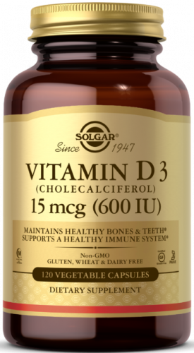 Solgar Vitamin D3 600 IU 120 капсул
