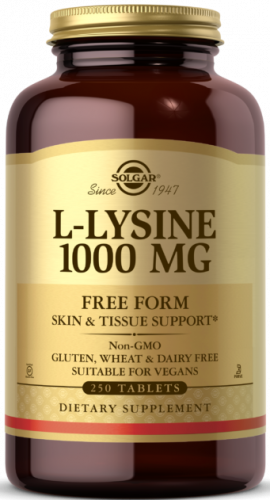 Solgar L-Lysine 1000 mg Tablets 250 таблеток
