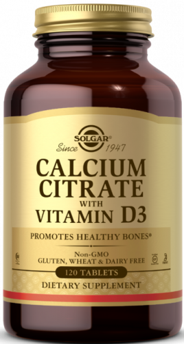 Solgar Calcium Citrate with Vitamin D3 Tablets 120 таблеток