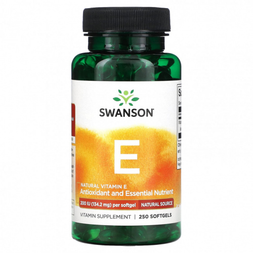 Swanson Vitamin E Natural 200 Iu (134,2 mg) 250 капсул