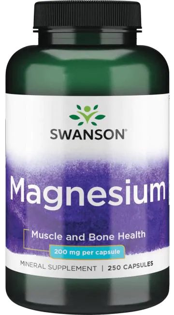Swanson Magnesium Oxide 200 мг (Оксид магния) 250 капсул
