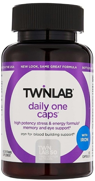 Twinlab Daily One With Iron 60 капсул