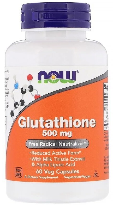 Now Glutathione 500 мг 60  капсул