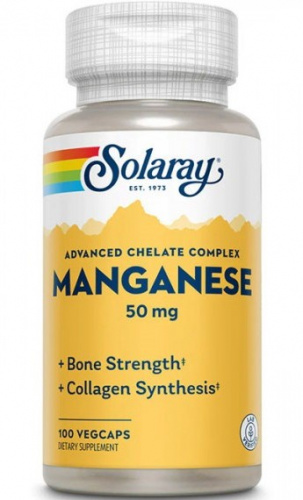 Solaray Manganese Марганец 50 мг 100 растительных капсул
