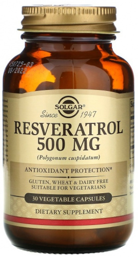 Solgar Resveratrol 500 мг 30 капсул