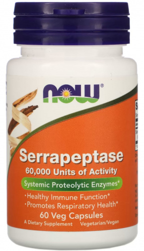 Now Serrapeptase 60000 SU 60 капсул