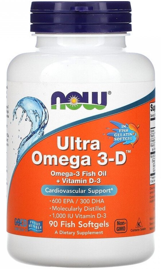 NOW Ultra Omega 3-D 90 капсул