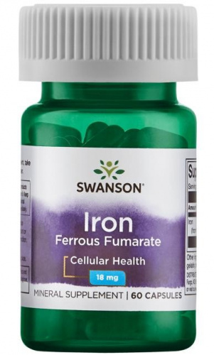 Swanson Iron (Ferrous Fumarate) 18 мг 60 капс