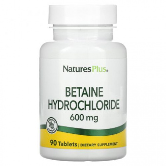 Nature's Plus Betaine Hydrochloride 600 mg 90 таб.