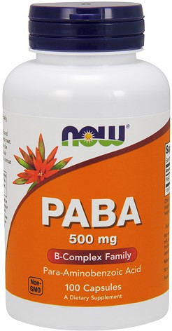 NOW PABA 500 мг 100 капсул