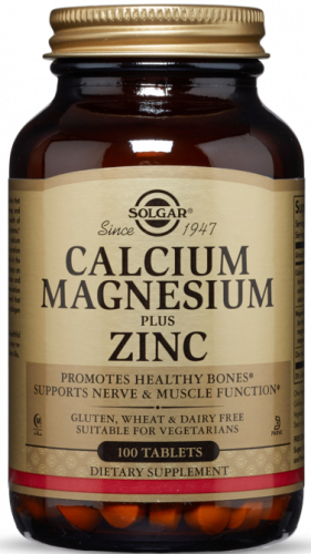 Solgar Calcium Magnesium Plus Zinc Tablets 100 таблеток