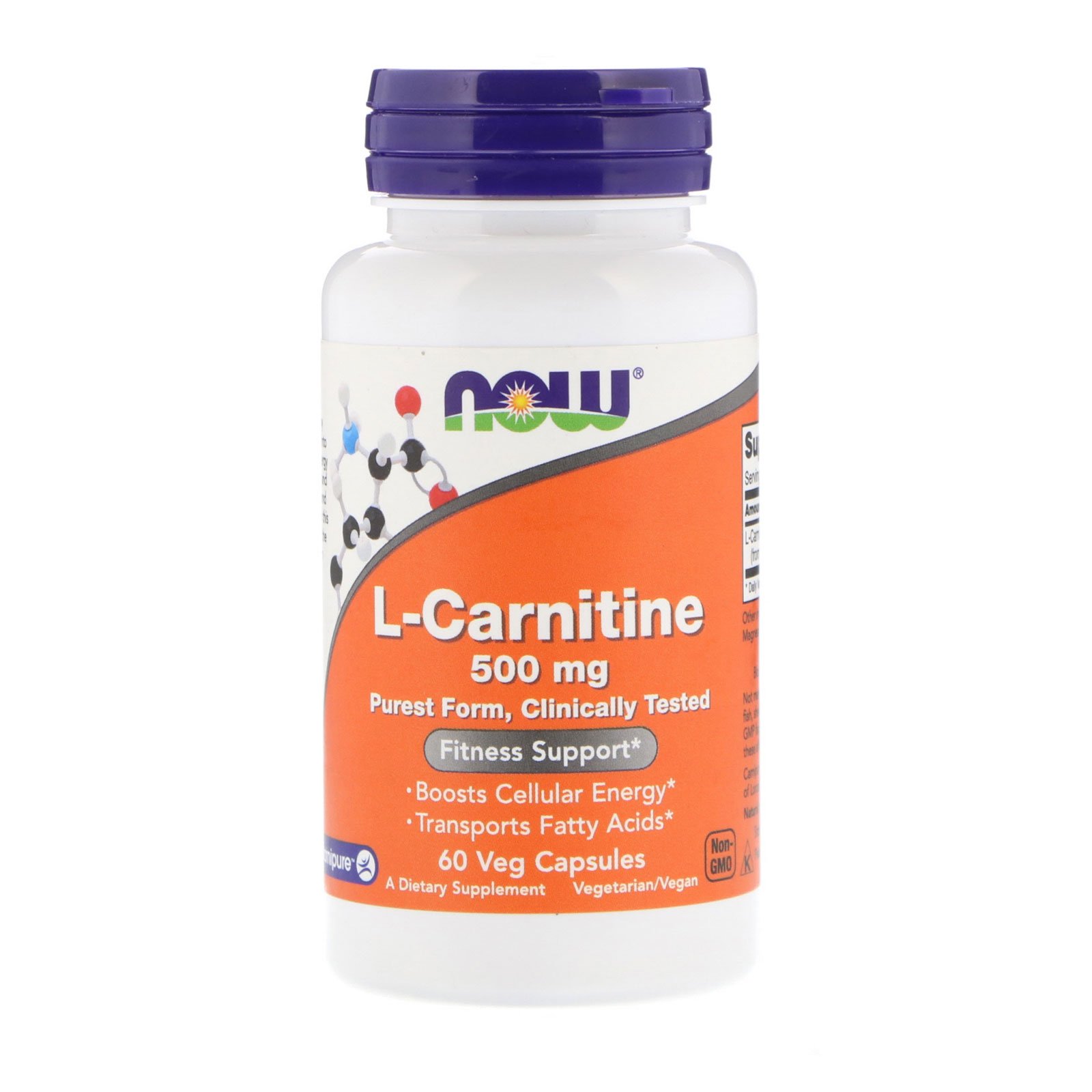 NOW L-Carnitine (L-Карнитин) 500 мг 60 капсул