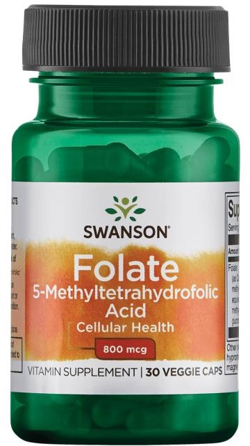 Swanson Folate (5-Methyltetrahydrofolic Acid) 400 мкг 30 капс.
