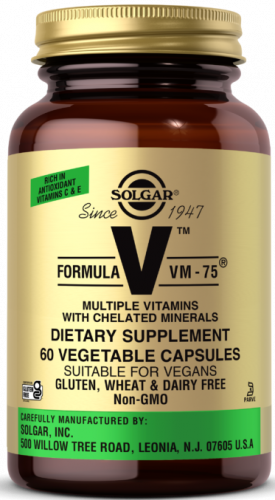 Solgar Formula V VM-75 (мультивитамины и хелатные минералы) 60 капсул