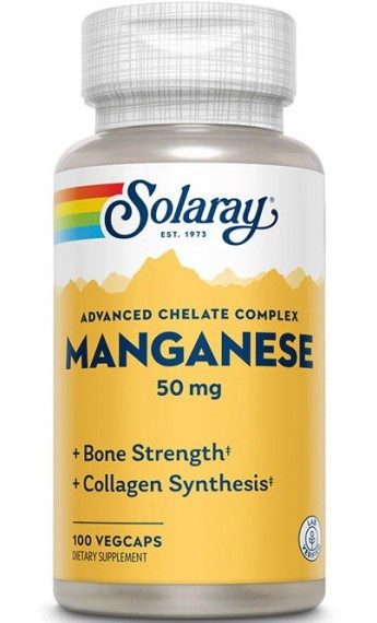 Solaray Manganese Марганец 50 мг 100 растительных капсул
