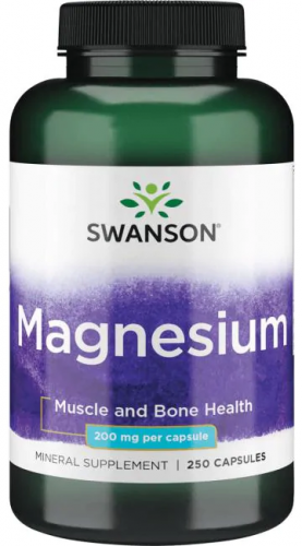 Swanson Magnesium Oxide 200 мг (Оксид магния) 250 капсул