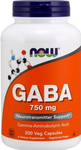 NOW GABA 750 мг 200 капсул