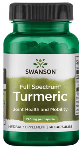 Swanson Full Spectrum Turmeric (Полный спектр куркумы) 720 мг 30 капсул