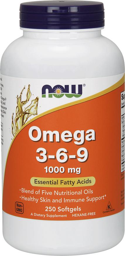 NOW Omega 3-6-9 1000 mg 250 капсул