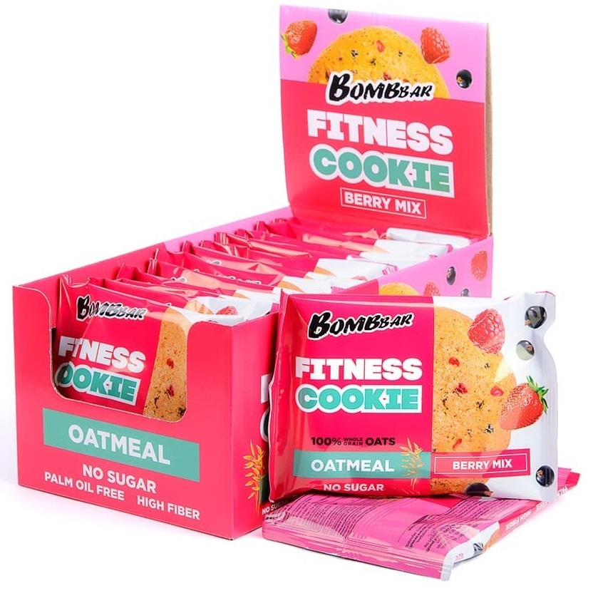 Bombbar Fitness Cookie Печенье неглазированное овсяное 40 г. - 1 печенье