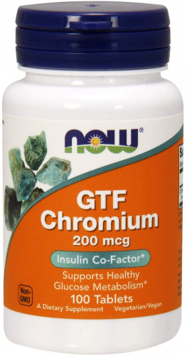 NOW GTF Chromium 200 мкг 100 таблеток