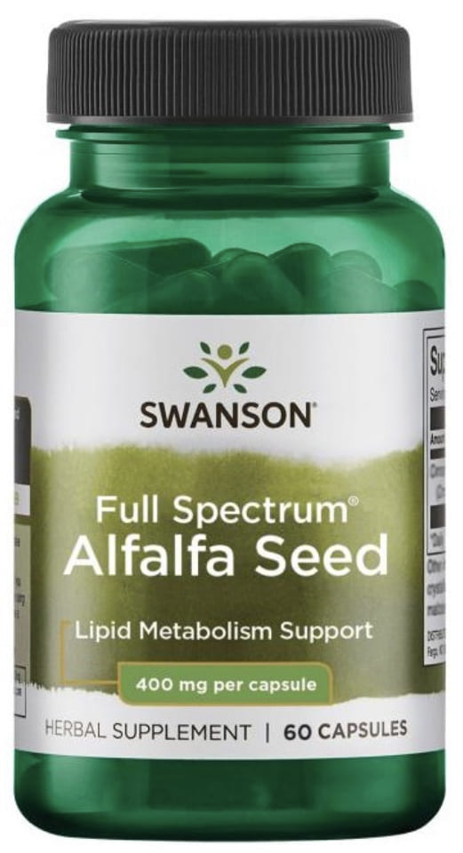 Swanson Alfalfa Seed Full Spectrum 400 мг 60 капсул
