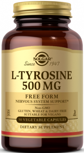 Solgar L-Tyrosine 500 mg Vegetable Capsules 50 капсул