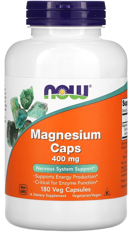 NOW Magnesium Caps 400 мг 180 капсул