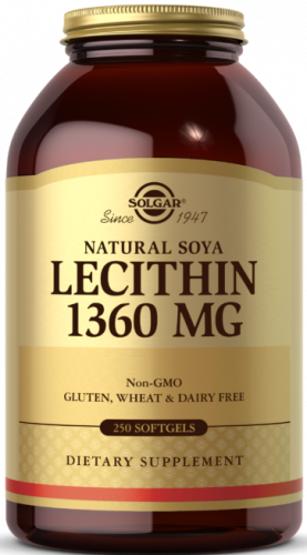 Solgar Lecithin 1360 mg Softgels 250 капсул