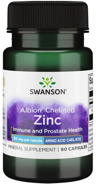 Swanson Zinc Albion Chelated 30 мг 90 капсул