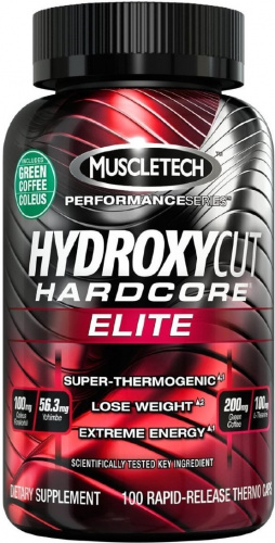 Muscletech Hydroxycut Hardcore Elite Yohimbe 100 капсул