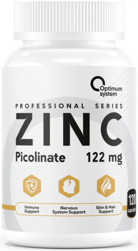 Optimum System Zinc Picolinate 25 мг 120 капсул